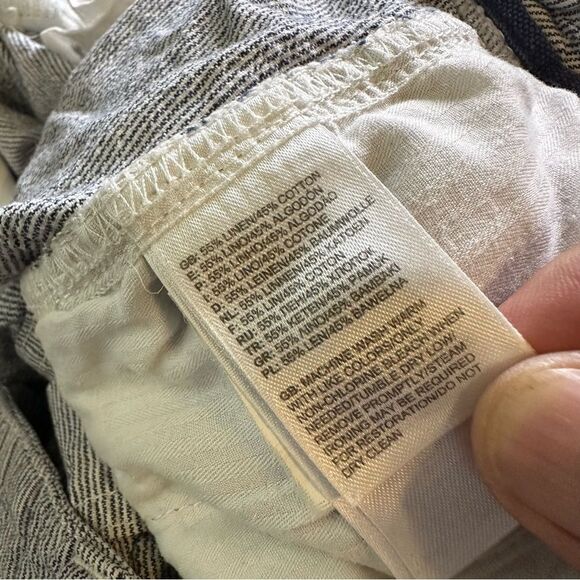 The North Face Blue/Gray Pinstripe Outdoor Adventure Women's Shorts in Size 6 - Picture 3 of 7